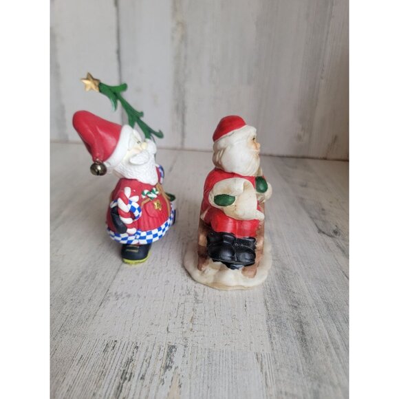 Santa Claus claydough tree candy cane ceramic santa variety set xmas - Picture 6 of 7